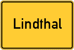 Place name sign Lindthal