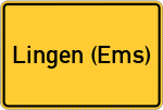 Place name sign Lingen (Ems)