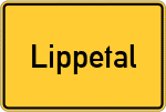 Place name sign Lippetal
