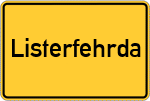 Place name sign Listerfehrda