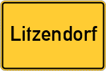 Place name sign Litzendorf
