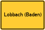 Place name sign Lobbach (Baden)