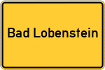Place name sign Bad Lobenstein