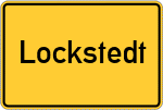 Place name sign Lockstedt, Holstein