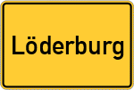 Place name sign Löderburg