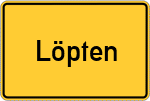 Place name sign Löpten