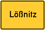 Place name sign Lößnitz