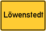 Place name sign Löwenstedt