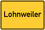 Place name sign Lohnweiler