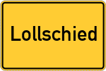 Place name sign Lollschied