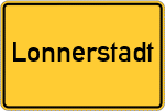 Place name sign Lonnerstadt