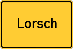 Place name sign Lorsch, Hessen