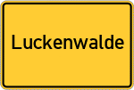 Place name sign Luckenwalde