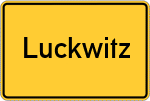 Place name sign Luckwitz