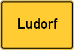Place name sign Ludorf