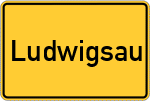 Place name sign Ludwigsau, Hessen