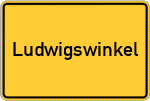 Place name sign Ludwigswinkel