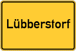 Place name sign Lübberstorf