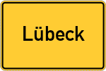 Place name sign Lübeck