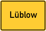 Place name sign Lüblow