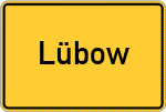 Place name sign Lübow