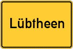 Place name sign Lübtheen