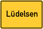 Place name sign Lüdelsen