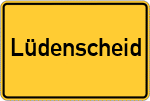 Place name sign Lüdenscheid
