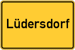 Place name sign Lüdersdorf, Mecklenburg