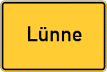 Place name sign Lünne