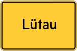 Place name sign Lütau