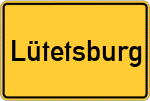 Place name sign Lütetsburg