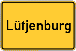 Place name sign Lütjenburg, Holstein