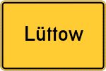 Place name sign Lüttow