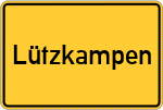 Place name sign Lützkampen