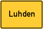Place name sign Luhden