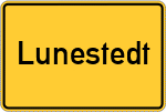 Place name sign Lunestedt