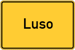 Place name sign Luso