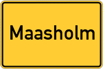 Place name sign Maasholm