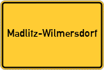 Place name sign Madlitz-Wilmersdorf