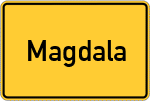 Place name sign Magdala