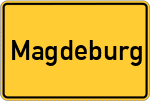 Place name sign Magdeburg