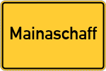 Place name sign Mainaschaff