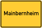 Place name sign Mainbernheim