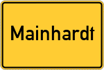 Place name sign Mainhardt