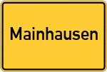 Place name sign Mainhausen
