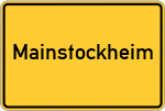 Place name sign Mainstockheim
