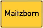 Place name sign Maitzborn