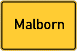 Place name sign Malborn