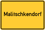 Place name sign Malitschkendorf